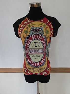 Bliss Y2K Streetwear Semi Sheer Tshirt Medium